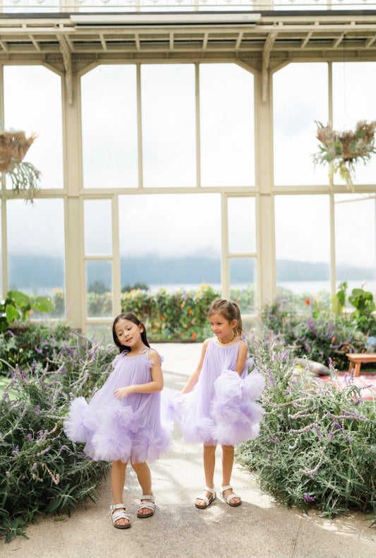 Dahlia Pom- Pom dress Lilac