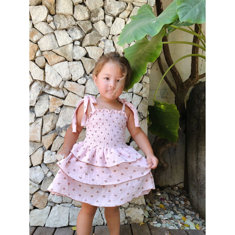 Cinta Smocked Dress Pink